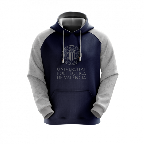 sudadera upv azul gris